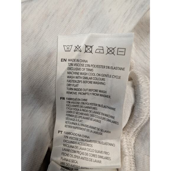 Varley Davidson Sweat Half Zip Top DoubleSoft Gray Beige Viscose Blend Size M - Picture 10 of 11